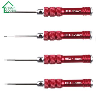 Set tua vít lục giác HSS sửa chữa máy bay điều khiển từ xa có tay cầm màu đỏ