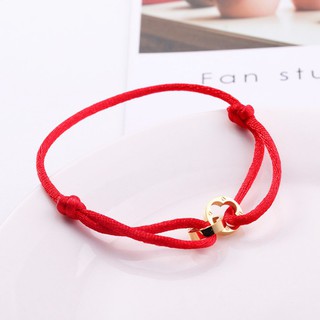Lắc Tay Chỉ Đỏ May Mắn Titan Ko Đen TT 1815