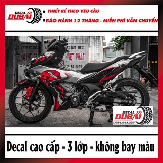 Tem Trùm Winner X Đỏ Bạc Đen Bò Tót