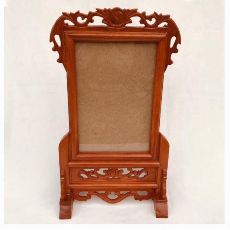 Khung ảnh thờ hoa lá tây gỗ hương kích cỡ 20x30cm và 25x35cm