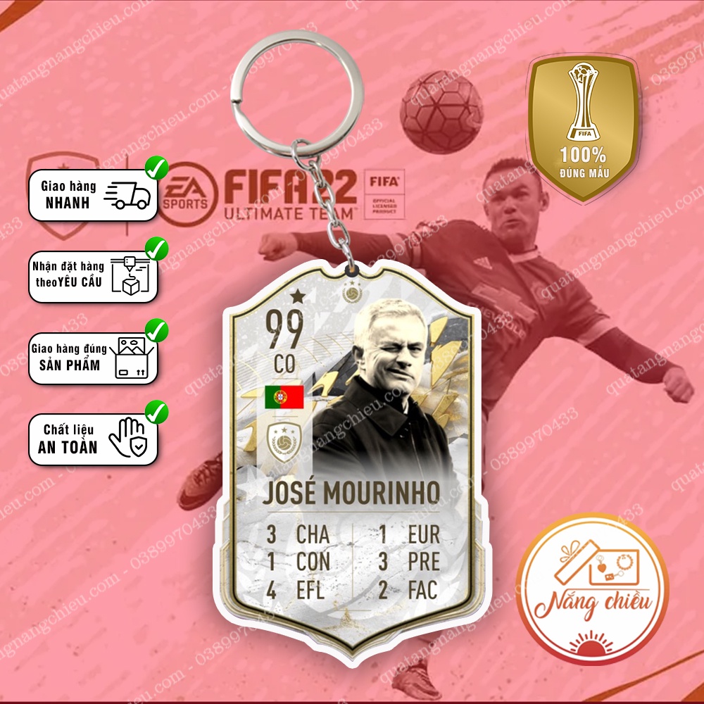 [BGH ] Móc khóa Icon với các HLV Huyền Thoại gồm Jose Mourinho, Alex Ferguson, Pep Guardiola,☘️MÓC K