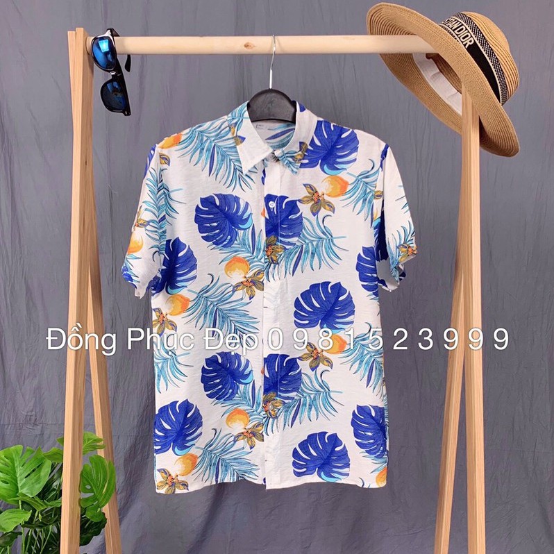 [HOT SALE] Áo sơ mi TƠ ĐŨI hoa quả  đi biển, sơ mi hawaii, sơ mi nhóm lớp, sơ mi đi biển siêu đẹp