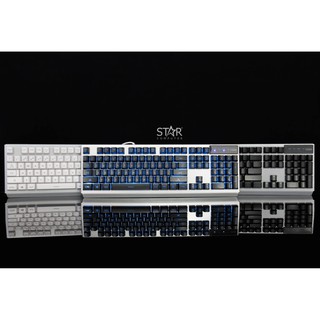 Bàn phím i-rocks k62e giả cơ - đen/trắng/xám