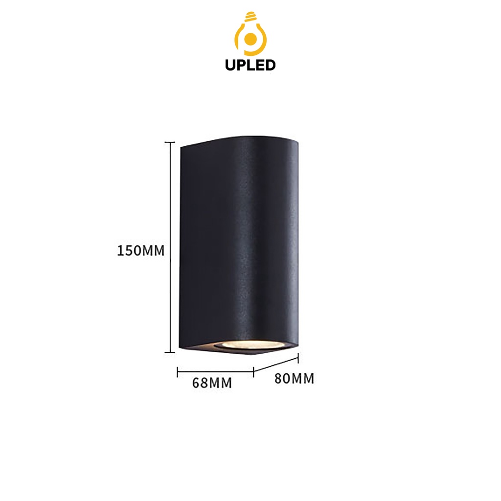Đèn hắt tường 2 đầu ngoài trời hợp kim tĩnh điện Chống Nước hiện đại UPLED