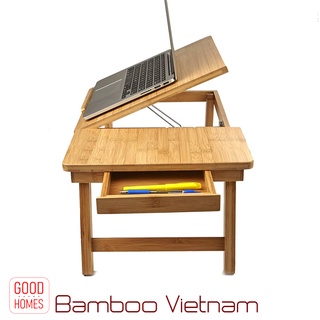 Bàn laptop gấp gọn gỗ tre