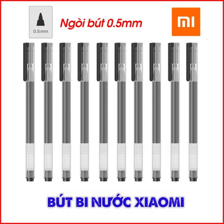 Bút bi nước văn phòng mực gel Xiaomi Jumbo Gel Ink Pen 0.5mm mực đều nét chữ đẹp đủ màu xanh đen đỏ Kaco Mi Pen