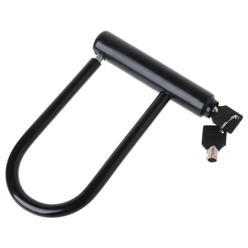 Ổ Khóa Chữ U Bằng Thép + 2 Chìa Khóa Dành Cho Xe Đạp Xe Máy / Scooter Mới