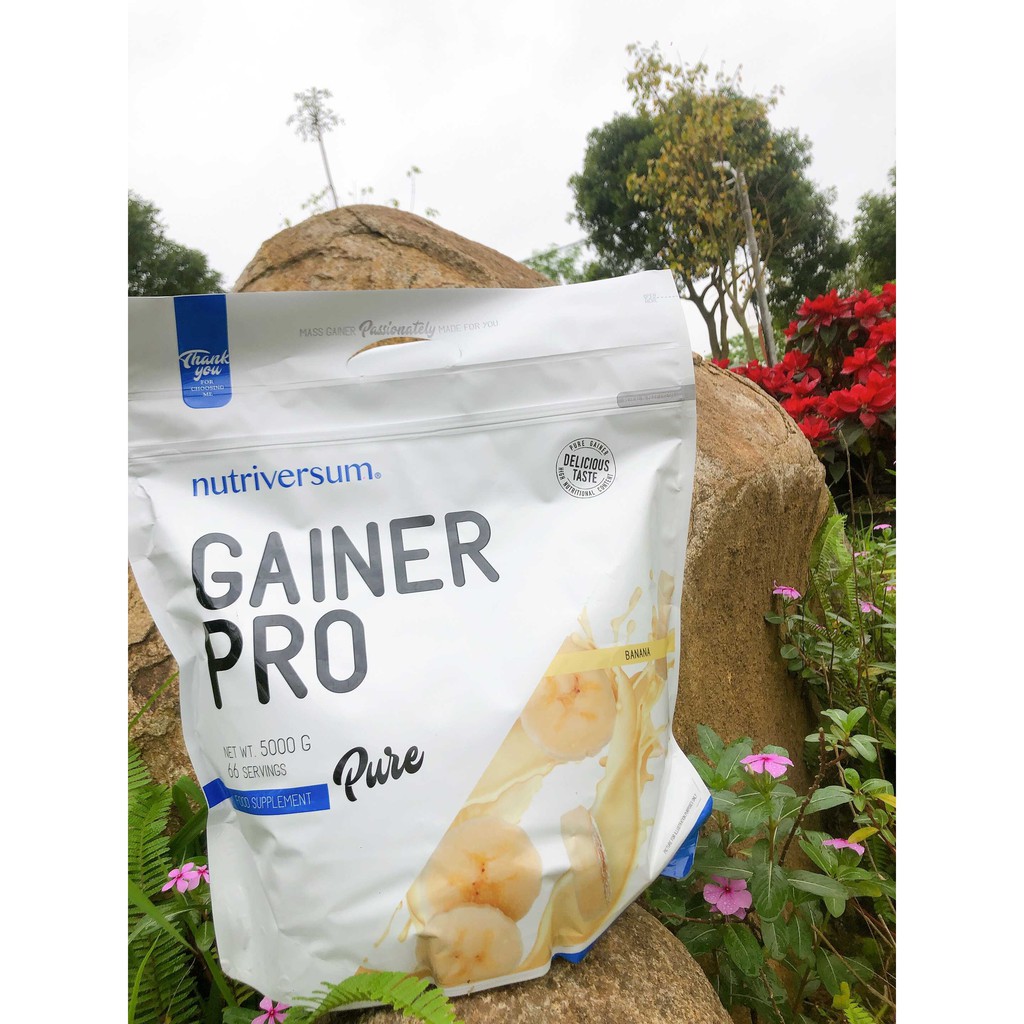 GAINER PRO NUTRIVERSUM_ MASS GAINER HÀM LƯỢNG CỰC CAO WHEY PROTEIN & CREATINE_ 5000G/66 LẦN DÙNG