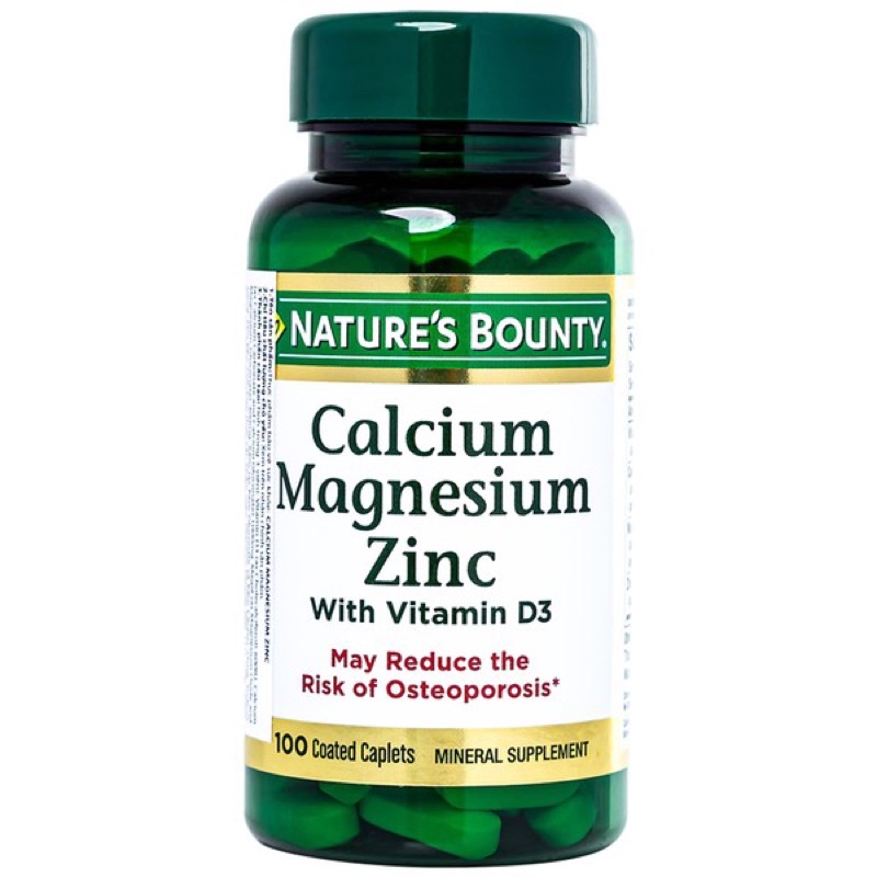 Viên Uống Calcium Magnesium Zinc Nature's Bounty (Hộp 100 Viên)