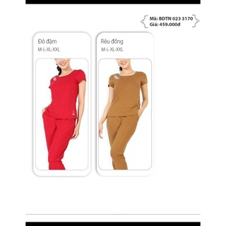 Bộ đồ mặc nhà cotton PALTAL cao cấp quần dài trẻ trung, thấm hút mồ hôi siêu xinh - SET đồ tặng mẹ