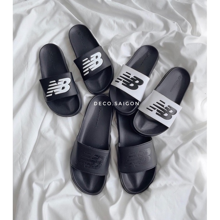 Dép quai ngang unisex họa tiết N.B B1 nhiều màu cao 2cm đế Eva nhẹ, êm chân – Hỗ trợ đổi size/tặng kèm box – Deco.saig