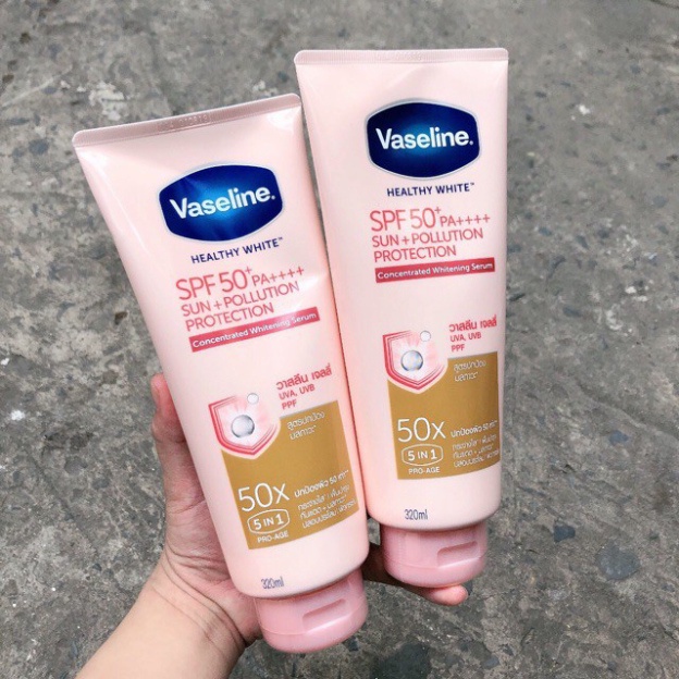 Sữa Dưỡng Thể Vaseline Perfect Serum SPF50+ PA++++ 320ml dưỡng trắng da, chống nắng hiệu quả - Olin House