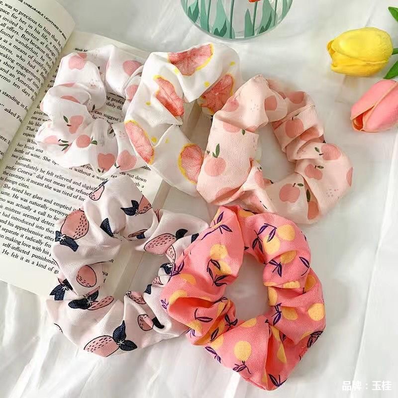 Dây cột tóc vải Scrunchies họa tiết vintage Hàn Quốc loại đẹp Tucanvas TCV38