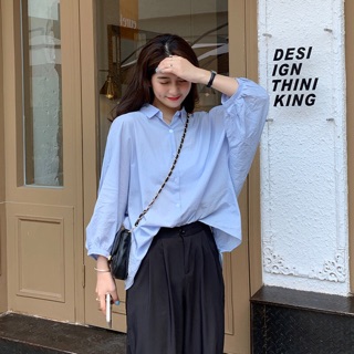 Áo sơmi oversize tay lửng