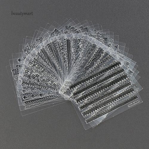 [Hàng mới về] Set 30 tấm sticker ren 3D dán trang trí móng thủ công nghệ thuật