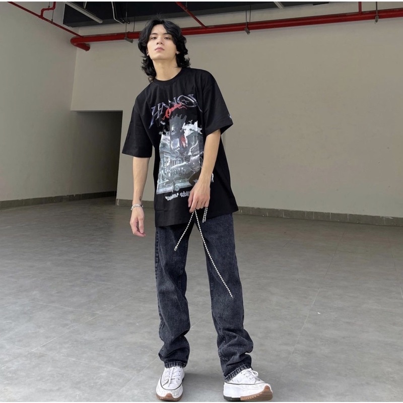 Áo thun Hades hanoi SPIRIT BLACK nam nữ áo thun tay lỡ hades hà nội Full tag | BigBuy360 - bigbuy360.vn