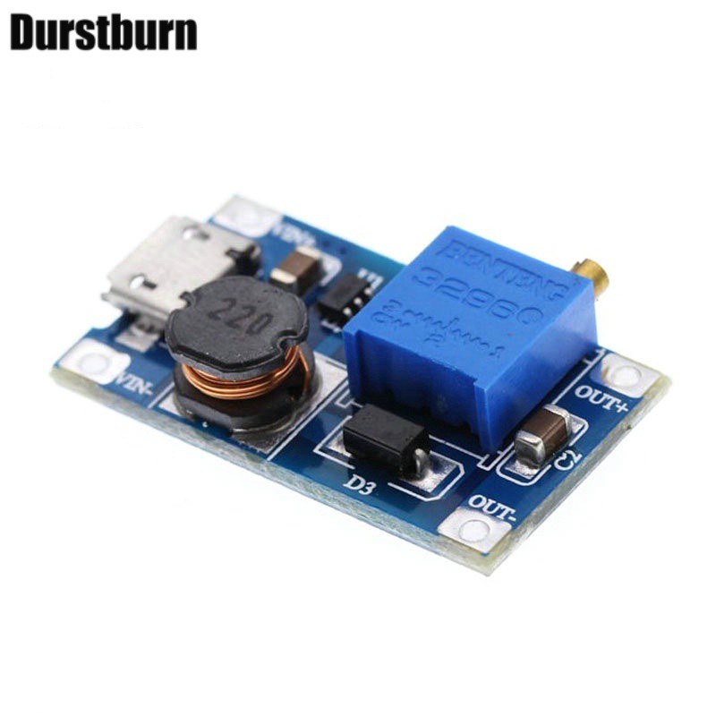 Module tăng áp MT3608 DC-DC 2A với ICRO USB 2V-24V - 5V 9V 12V 28V