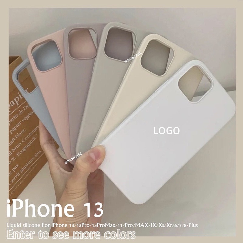 Ốp Điện Thoại Silicone Dạng Lỏng Chống Trượt Chống Sốc Nhiều Màu Sắc Cho iPhone 13 Pro Max 12 11