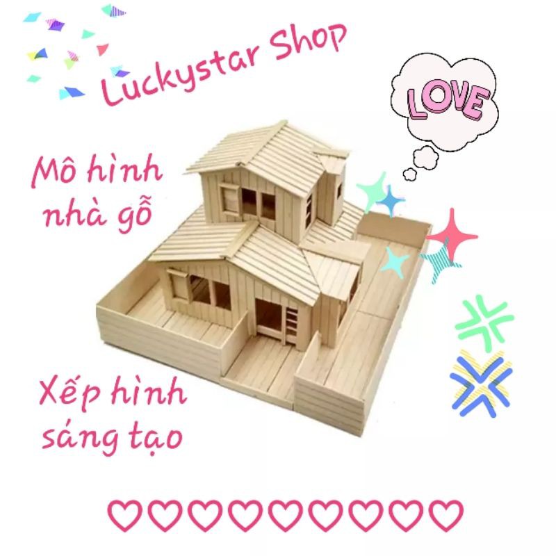 ☆ Set 50 Thanh gỗ/Que gỗ dùng trang trí, làm giỏ hoa, kem cây, bé tập đếm, làm toán, xếp hình, mô hình sáng tạo