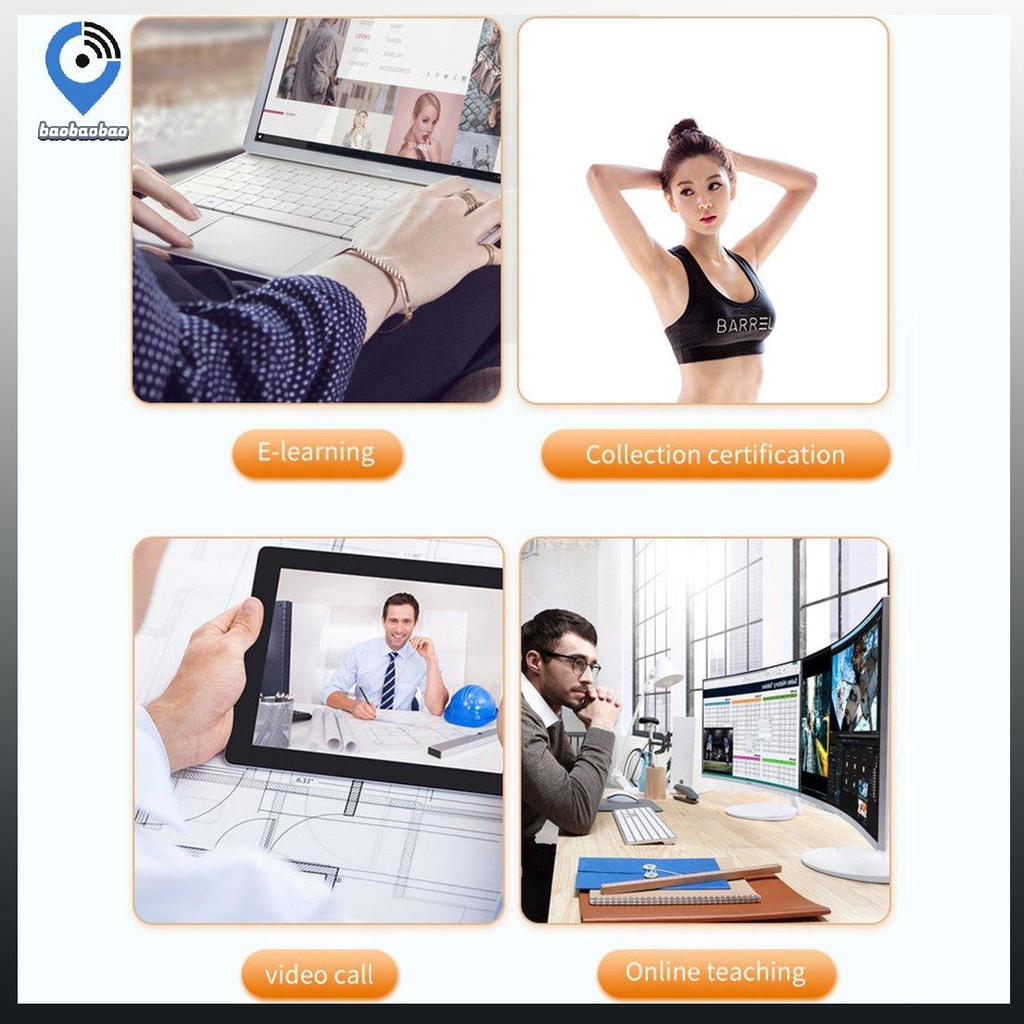 Webcam Hd Tùy Chỉnh Kèm Mic Có Thể Xoay Vòng Tiện Dụng Cho Livestream | BigBuy360 - bigbuy360.vn
