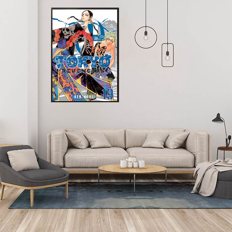 Tấm áp phích treo tường 21x29cm hình nhân vật anime tokyo revengers
