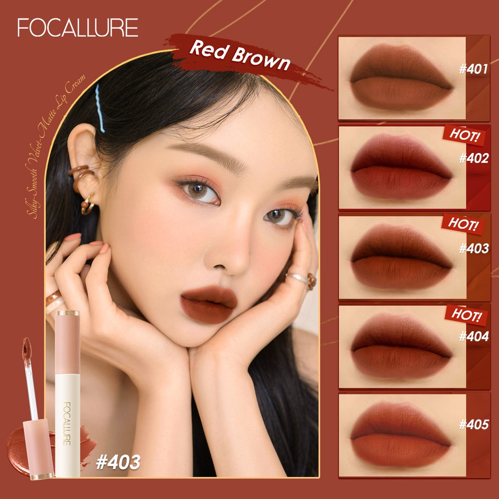 Son môi trang điểm FOCALLURE mềm mịn như nhung sắc tố cao thời trang 24g