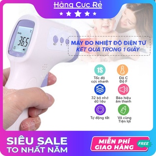 Máy đo nhiệt độ điện tử cho bé không tiếp xúc, chính xác cao, kết quả trong 1 giây + Tặng sổ tay mini - Shop Hàng Cực Rẻ