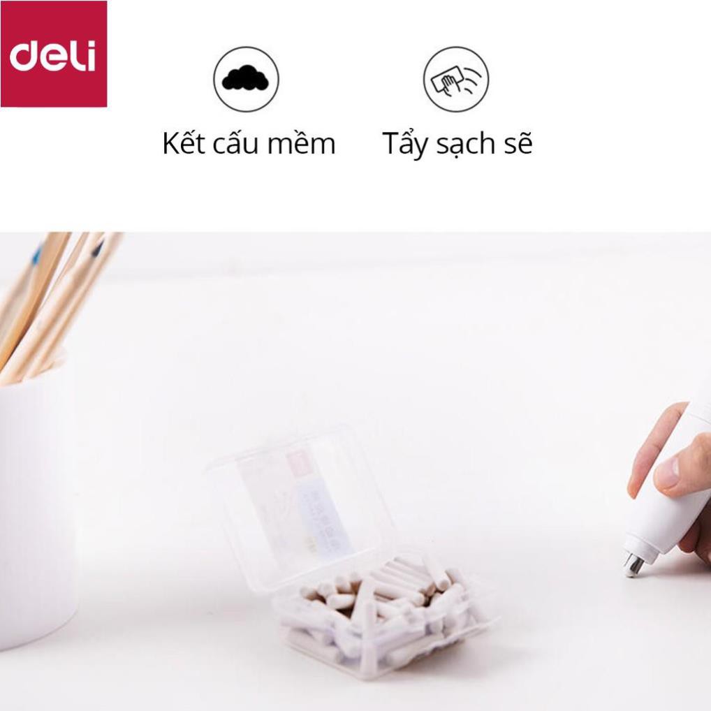 Lõi tẩy thay thế bút tẩy điện 50c/hộp - phù hợp với tẩy điện 71107 EH02800 - 1 hộp - 71074 [Deli]