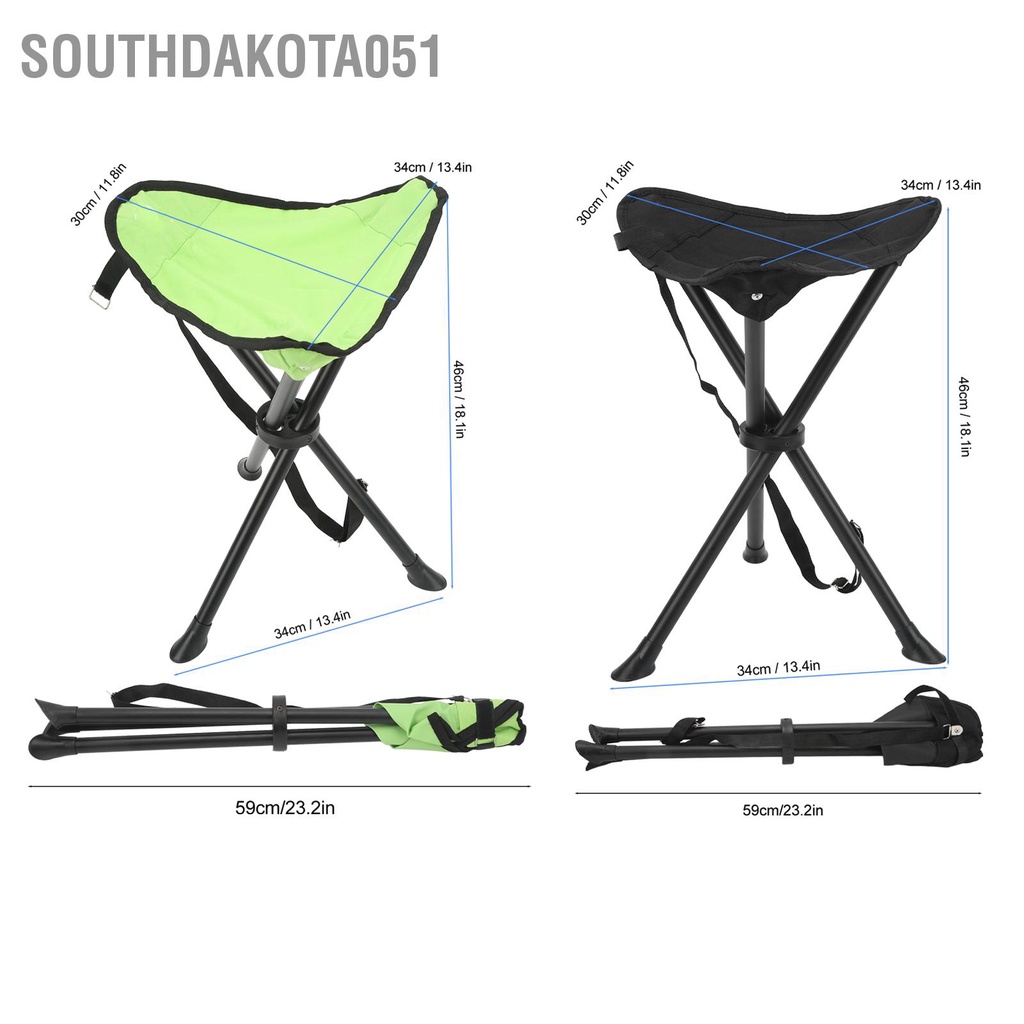 [Hàng Sẵn] Ghế 3 chân gấp gọn Chống Trượt Chịu Lực Tốt 200KG Di Động Cắm Trại / Dã Ngoại【Tennessee052】
