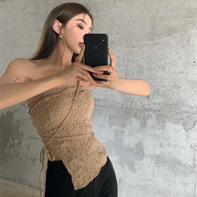 Áo Ống Đan Len Thời Trang Mùa Hè Quyến Rũ Dễ Phối Đồ Cho Nữ