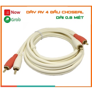 Cáp av 4 đầu hoa sen lõi đồng nguyên chất dài 0,8m