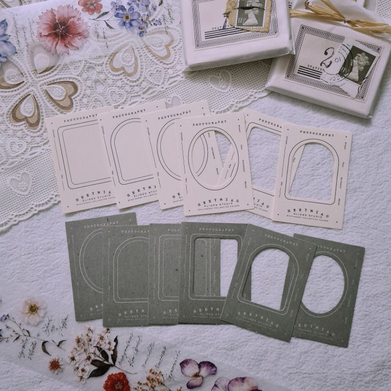 Krisna.room ♡ Tách lẻ set 12 tờ note khung các loại của Heeymiao