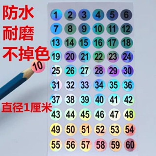 Tem  Dán Số Chai Sơn, Mã Dán Chai Sơn Từ 1-100