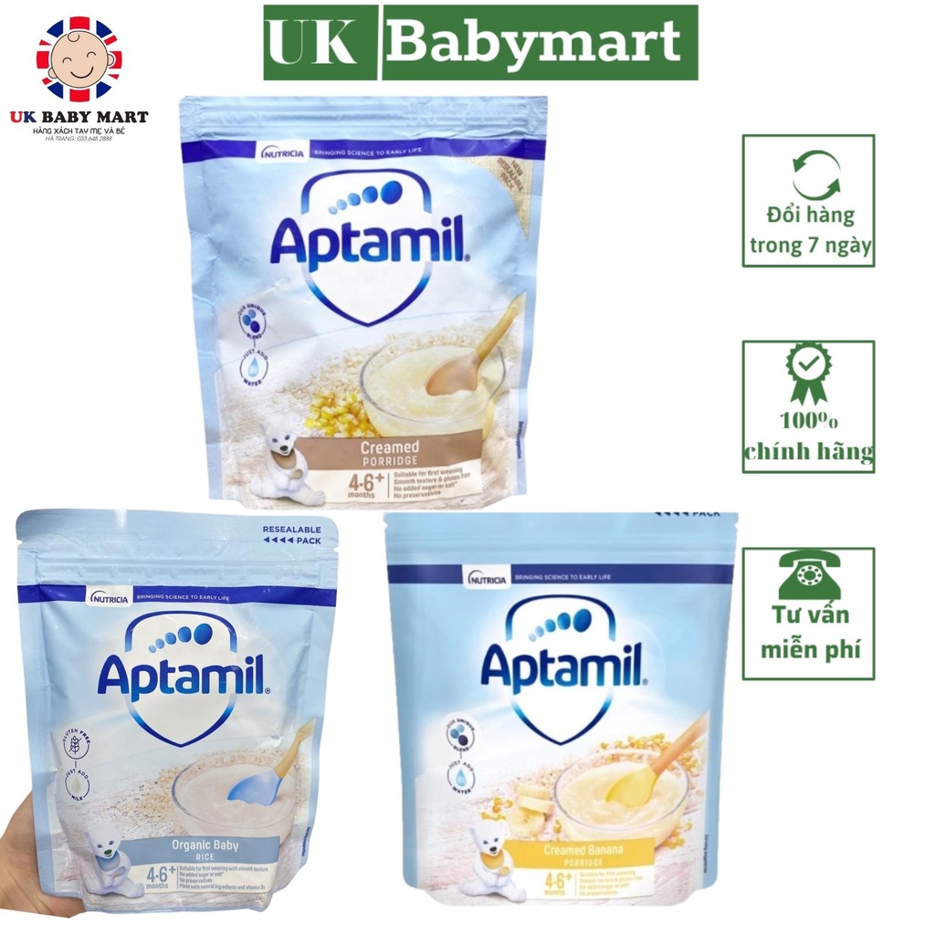 Bột ăn dặm aptamil chính hãng cho bé từ 4-6 tháng của Anh