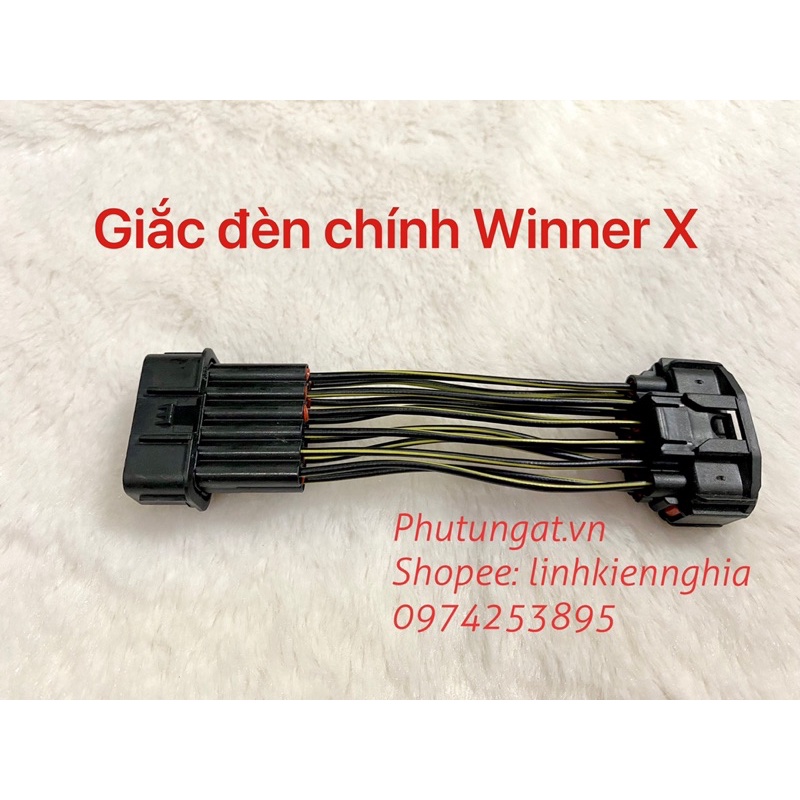 Giắc đèn chính Winner X 12 lỗ bấm sẵn dây điện