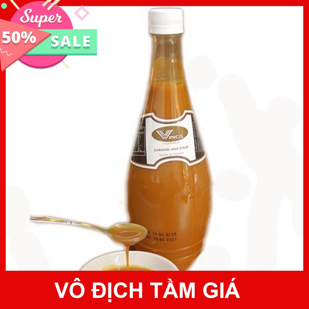 Siro WINGS Caramel Milk Chai 1,3kg - còn gọi là Siro hokaido