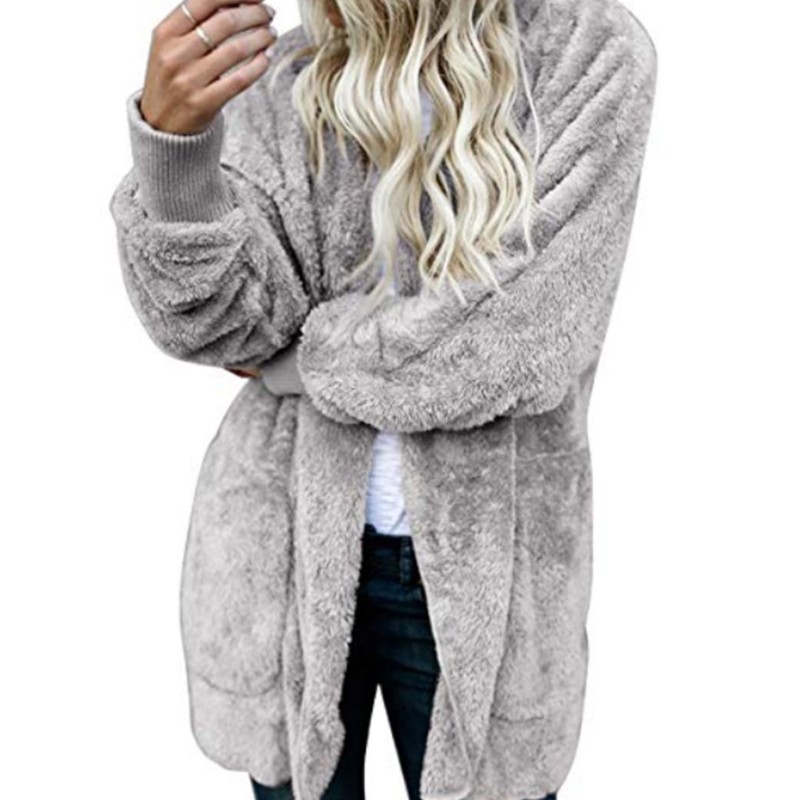 Áo khoác Cardigan tay dài màu trơn thiết kế thanh lịch cho phái nữ