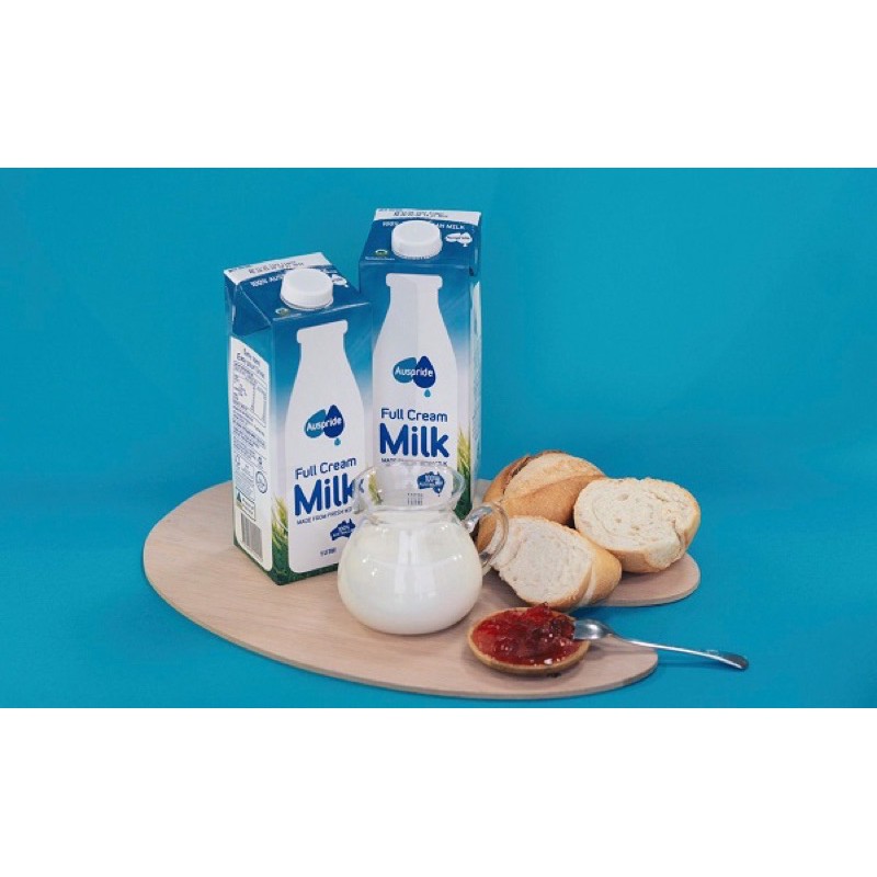 Thùng Sữa Tươi Nguyên Kem Auspride Úc Hộp 1L