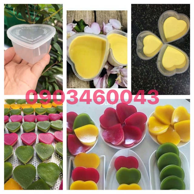 Khuôn rau Flan tim Vĩnh Trường kèm nắp