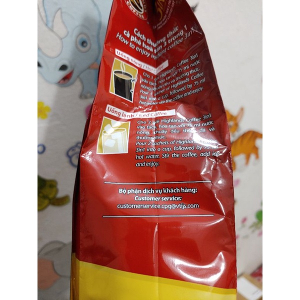 Cà phê sữa hòa tan 3in1 Highlands Coffee bịch 50 gói*17g