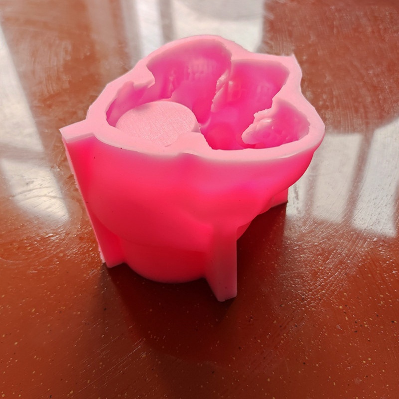 Khuôn Silicone Làm Chậu Cây Hình Đầu Lâu Độc Đáo