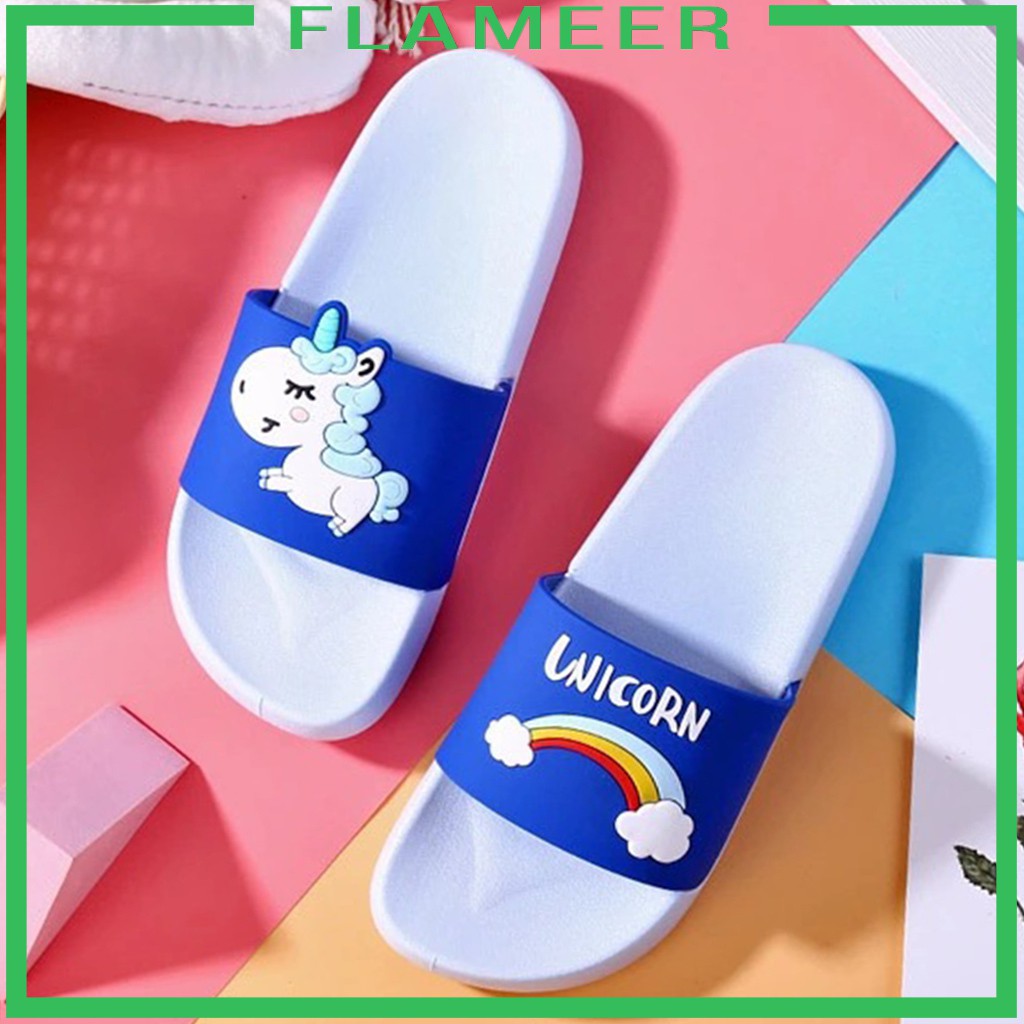 [FLAMEER] Kids Rainbow Slippers Soft Comfortable Parent Child Slippers