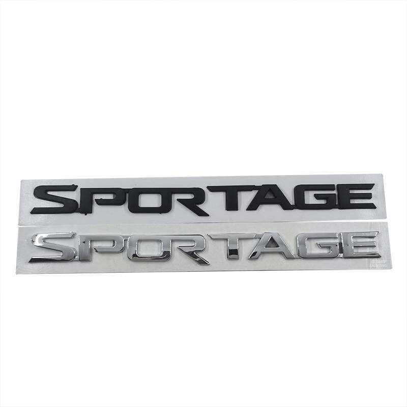 Sticker hình chữ SPORTAGE màu đen mạ mạ crôm trang trí xe hơi