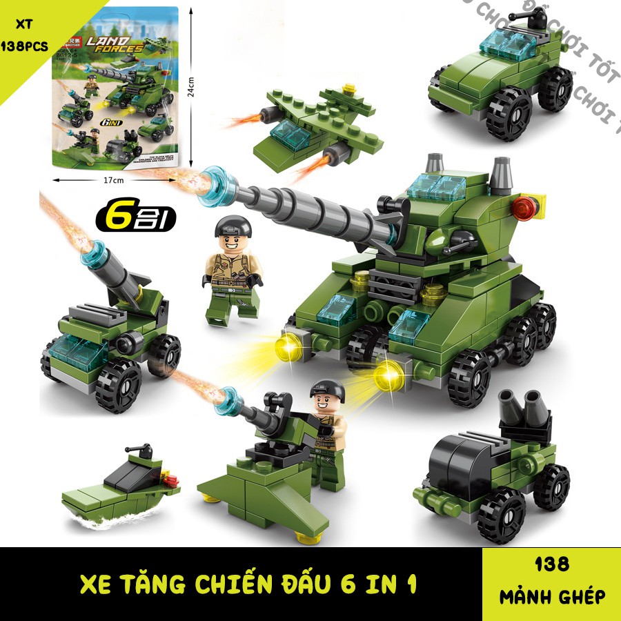 [FREE SHIP] Đồ chơi lắp ráp Lego xe tăng , đồ chơi lego xe tăng bọc thép cho bé, 138 chi tiết