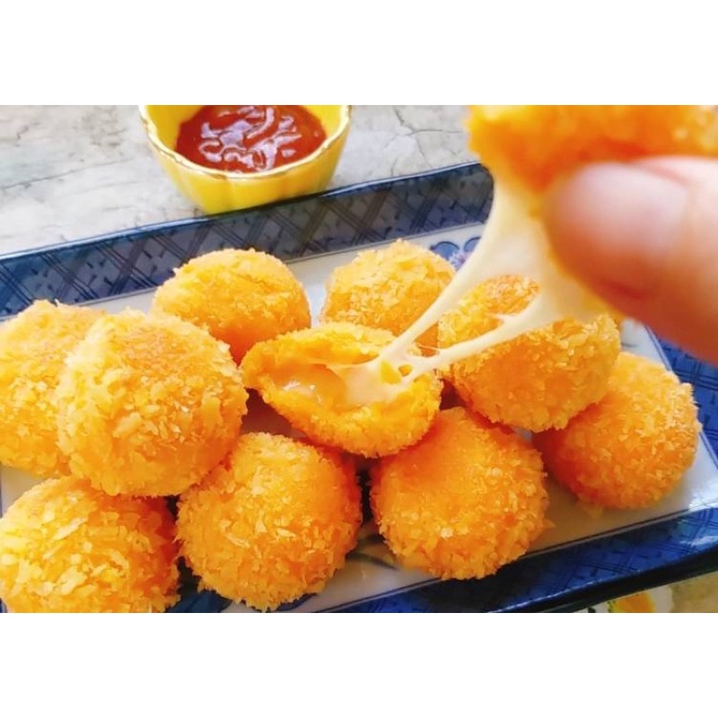 KHAY 500GR PHÔ MAI VIÊN TẨM BỘT XÙ_PHÔ MAI VIÊN KÉO SỢI_MOZARELLA_500GR_50K_35Viên