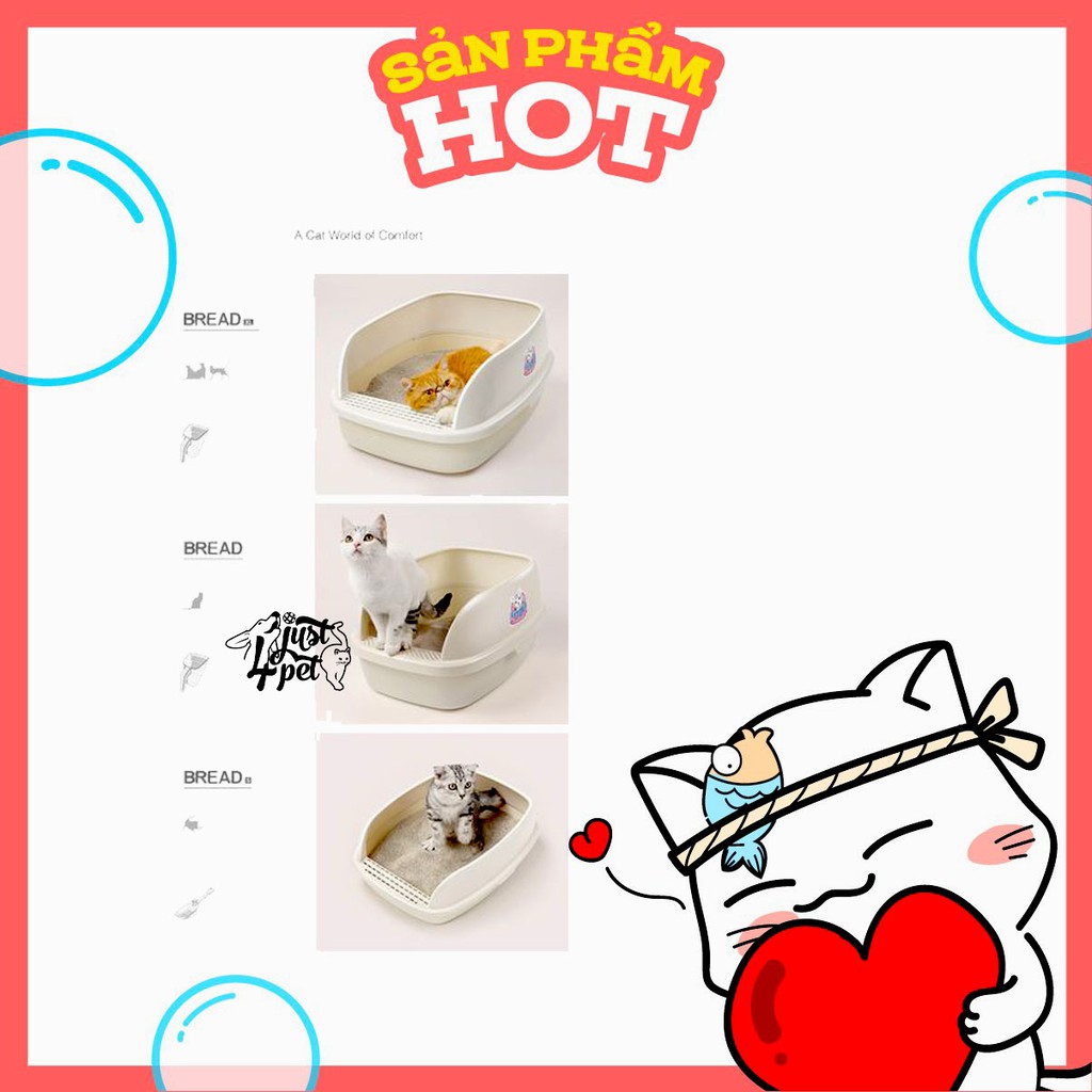 KHAY ĐI VỆ SINH MÈO CATIDEA BREAD BOX CL212 - KHÁNG KHUẨN