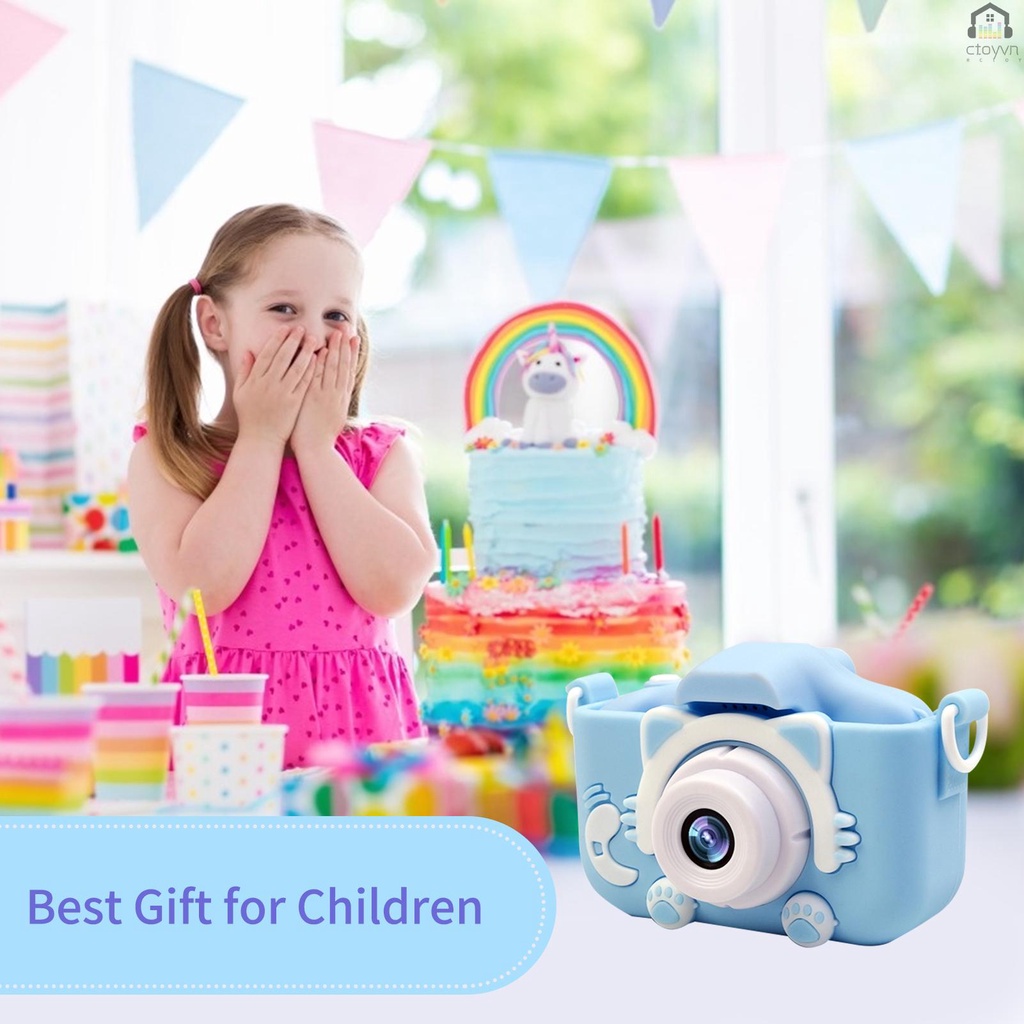 Camera kỹ thuật số 20MP 1080P HD dễ thương có thể sạc lại màn hình 1.9 Inch 32GB hỗ trợ thẻ nhớ cho bé 3-10
 | BigBuy360 - bigbuy360.vn