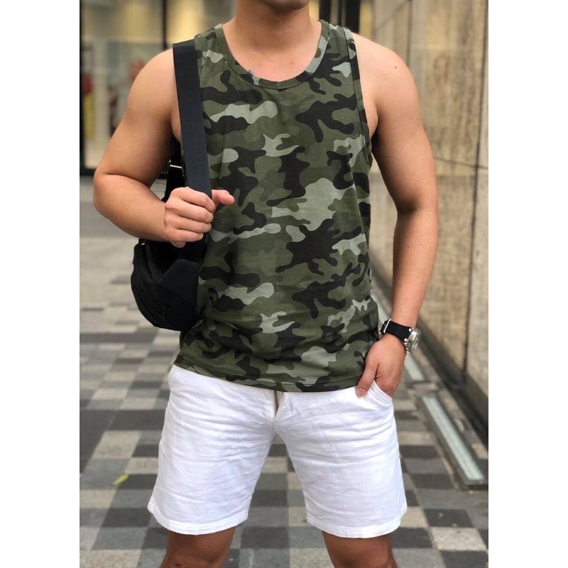 [Rẻ Vộ Địch] Áo Lính Ba Lỗ Rằn Ri Tanktop Nam Chất Cotton 100% xịn xò Mặc Gym, Thể Thao, Đi Chơi hay ở Nhà Mát Vô Đối