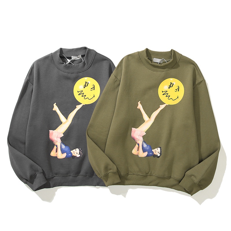 Áo Nỉ Tay Dài In Hình Mặt Cười Thời Trang Unisex
