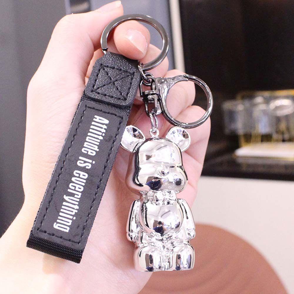 LANFY Móc Khóa Da Acrylic Hình Gấu Hoạt Hình Đáng Yêu